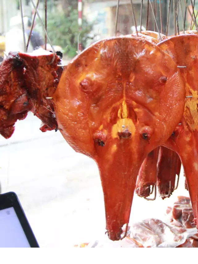   Vịt nướng không xương hình đàn tỳ bà độc lạ, khách xếp hàng dài chờ mua ở Thủ đô